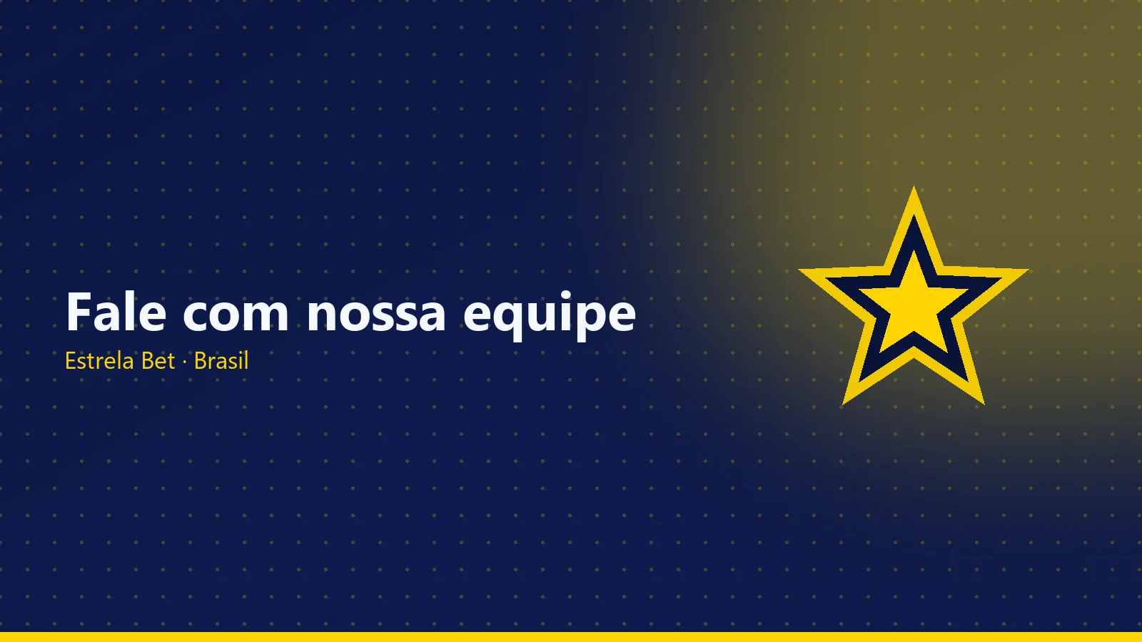 Tela de formulário de contato em azul e amarelo — betestrelabr.com